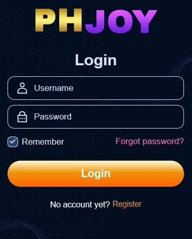 PHjoy hub Sign-up and login